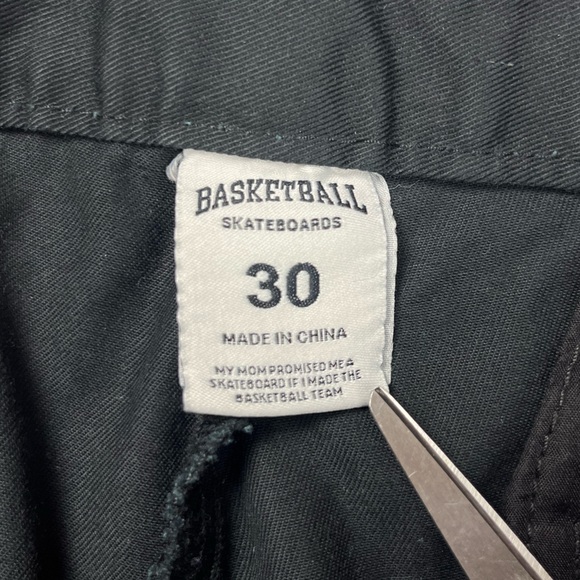 Basketball Skateboards Mens Chino Pants Sz 30 x 31 Black Heron Preston A4 - Picture 3 of 8